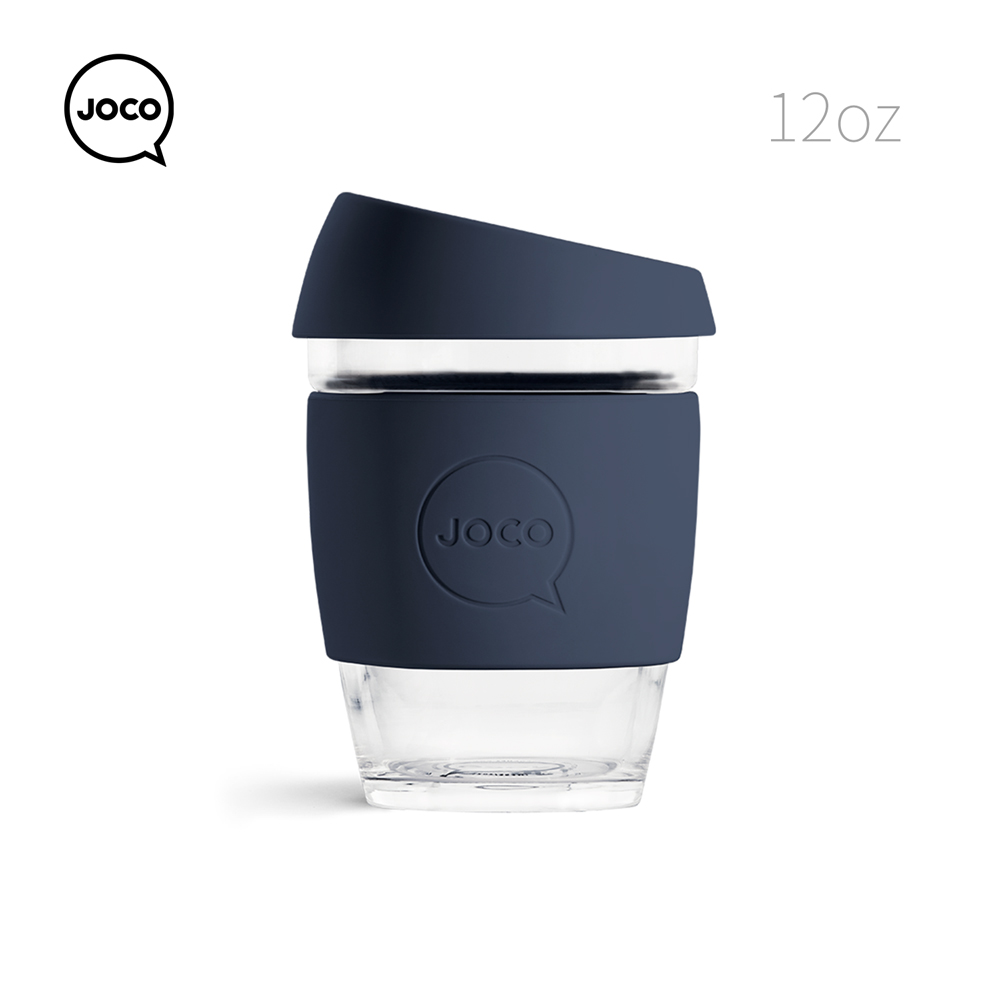 澳洲JOCO Utility啾口玻璃隨行咖啡杯-全能版12oz/345ml-Mood Indigo