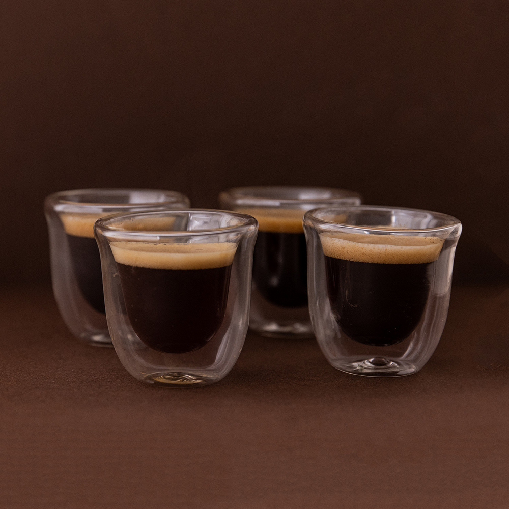 La Cafetiere 雙層玻璃濃縮咖啡杯4入(75ml)