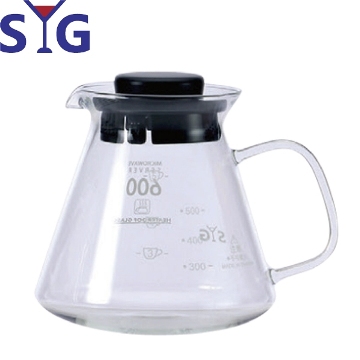 SYG精緻耐熱花茶咖啡壺BH605A–黑蓋