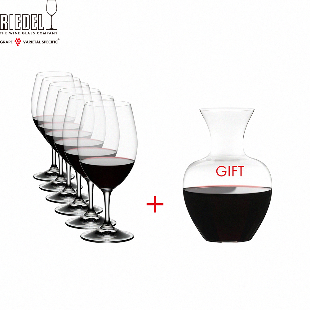 【Riedel】超值組買6紅酒杯送1醒酒器-Ouverture(7入)