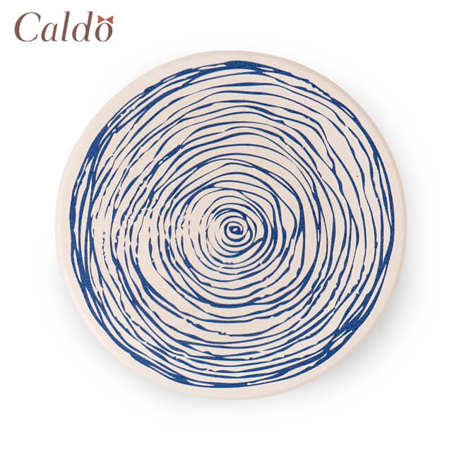 【Caldo卡朵生活】流動時光圓形珪藻土杯墊-無限循環