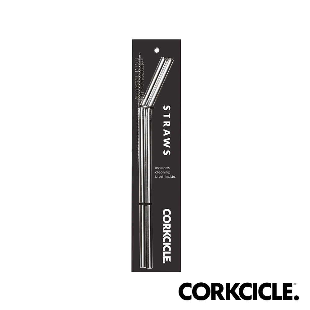 美國CORKCICLE 不鏽鋼吸管-銀