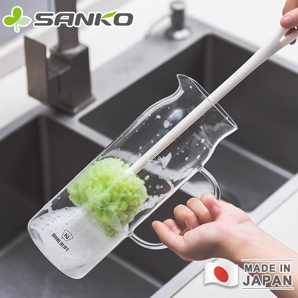 【日本SANKO】日本製球型水瓶清潔刷-2入組
