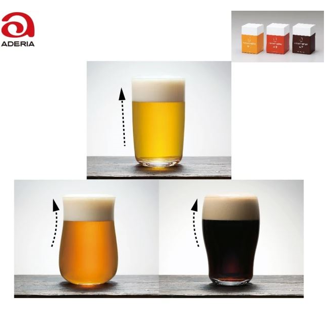 【ADERIA】日本薄口強化啤酒杯 3款 玻璃杯/1入(啤酒杯 玻璃杯)