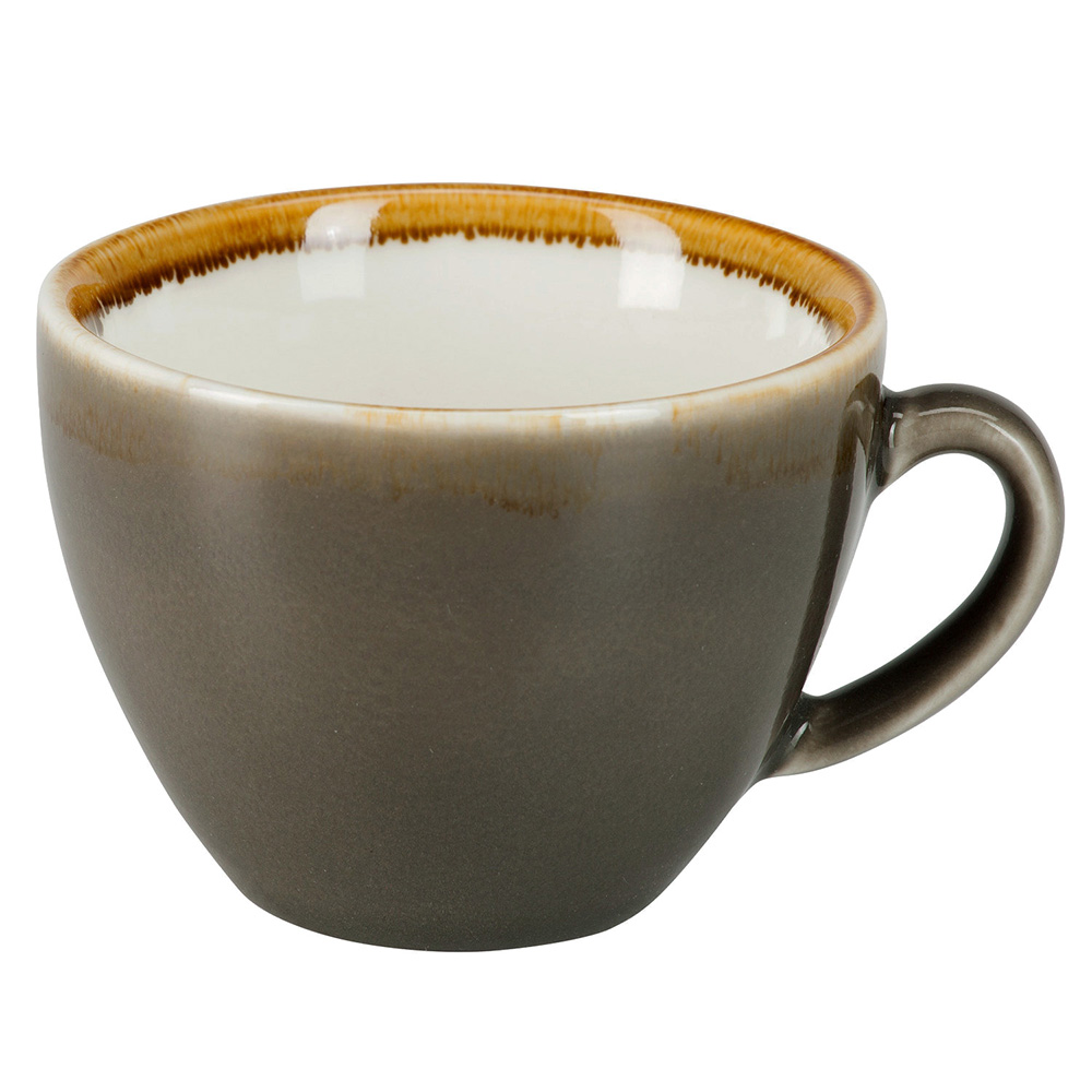 Pulsiva Glaze瓷製咖啡杯(灰褐200ml)