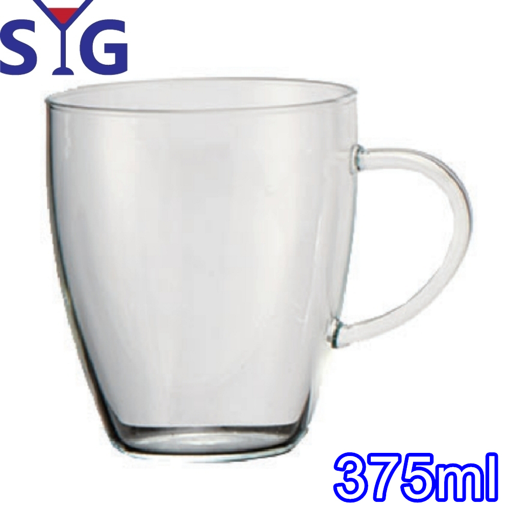 SYG玻璃耐熱咖啡杯花茶杯馬克杯375cc
