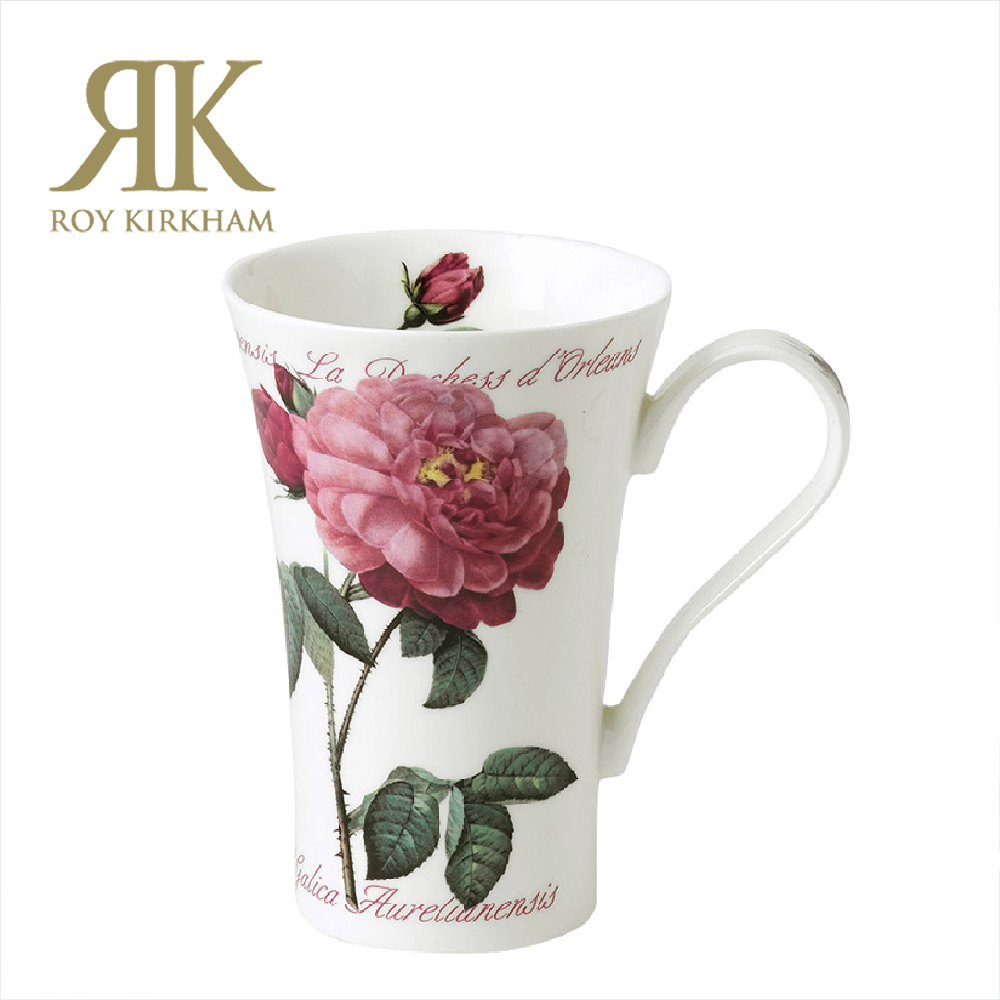 英國Roy Kirkham骨瓷拿鐵杯-600ml凡爾賽玫瑰