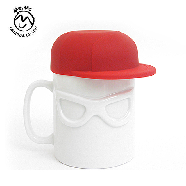 香港Mr.Mc嘻哈造型杯子杯蓋組-紅