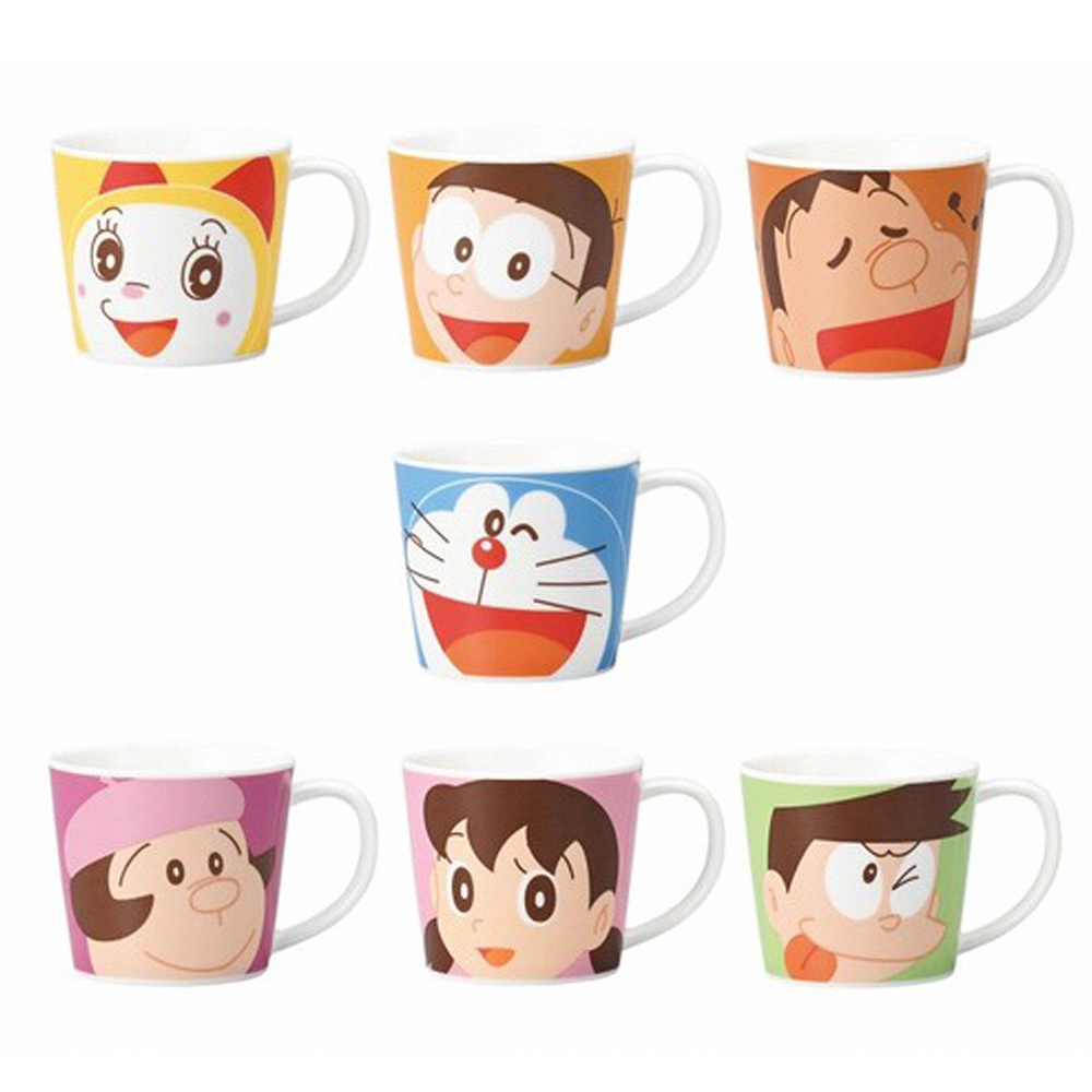 【Doraemon 哆啦A夢】日本製 大臉馬克杯 任選2款 280ml(哆啦A夢/哆啦美/大雄/胖虎/靜香/小夫/小珠)