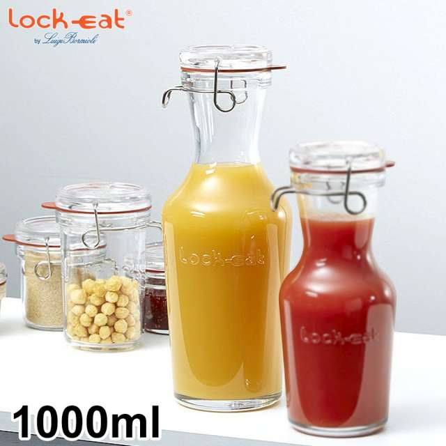 【義大利Luigi Bormioli】Lock-Eat系列可拆式密封玻璃水瓶1000ml