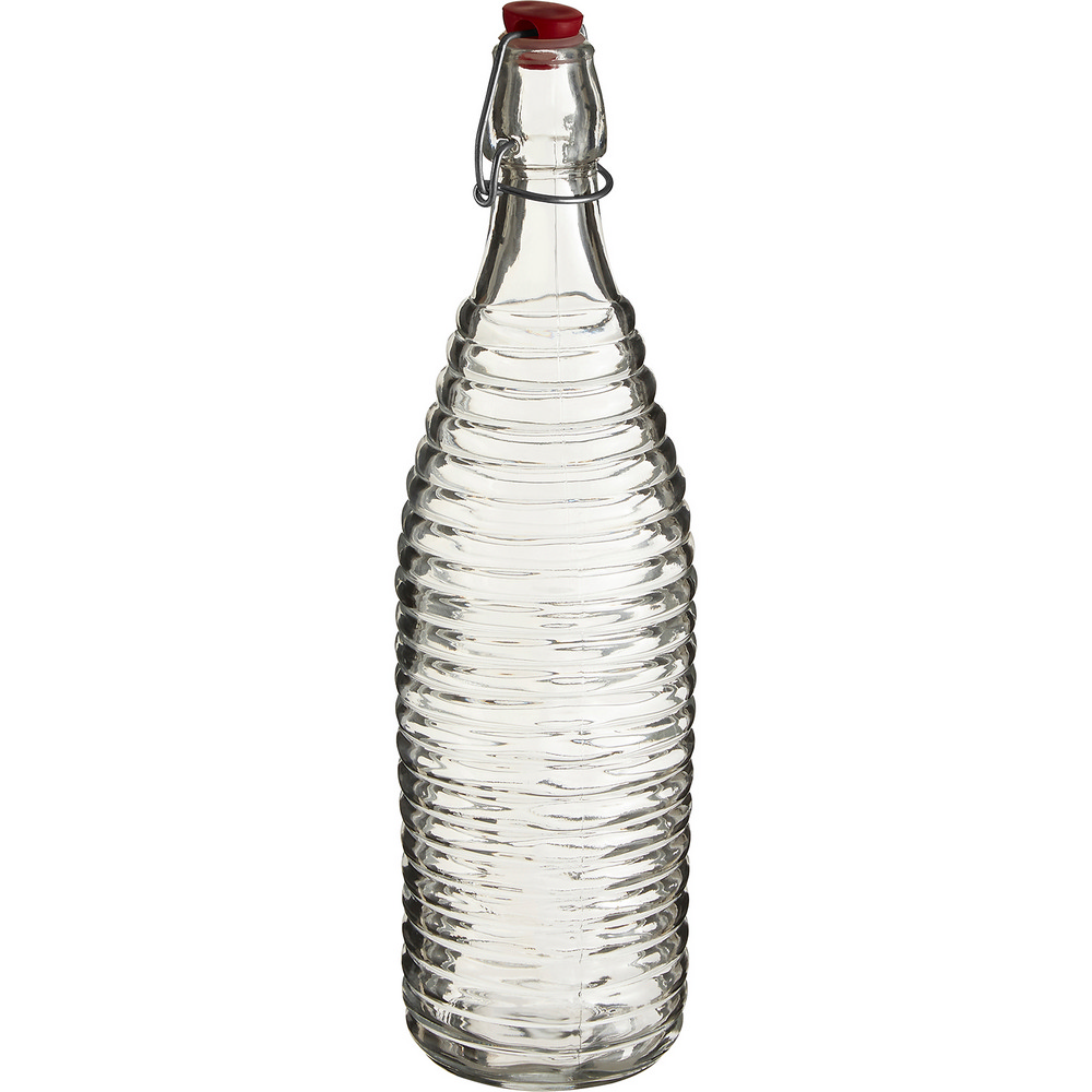 Premier 扣式密封玻璃水瓶(螺紋1L)