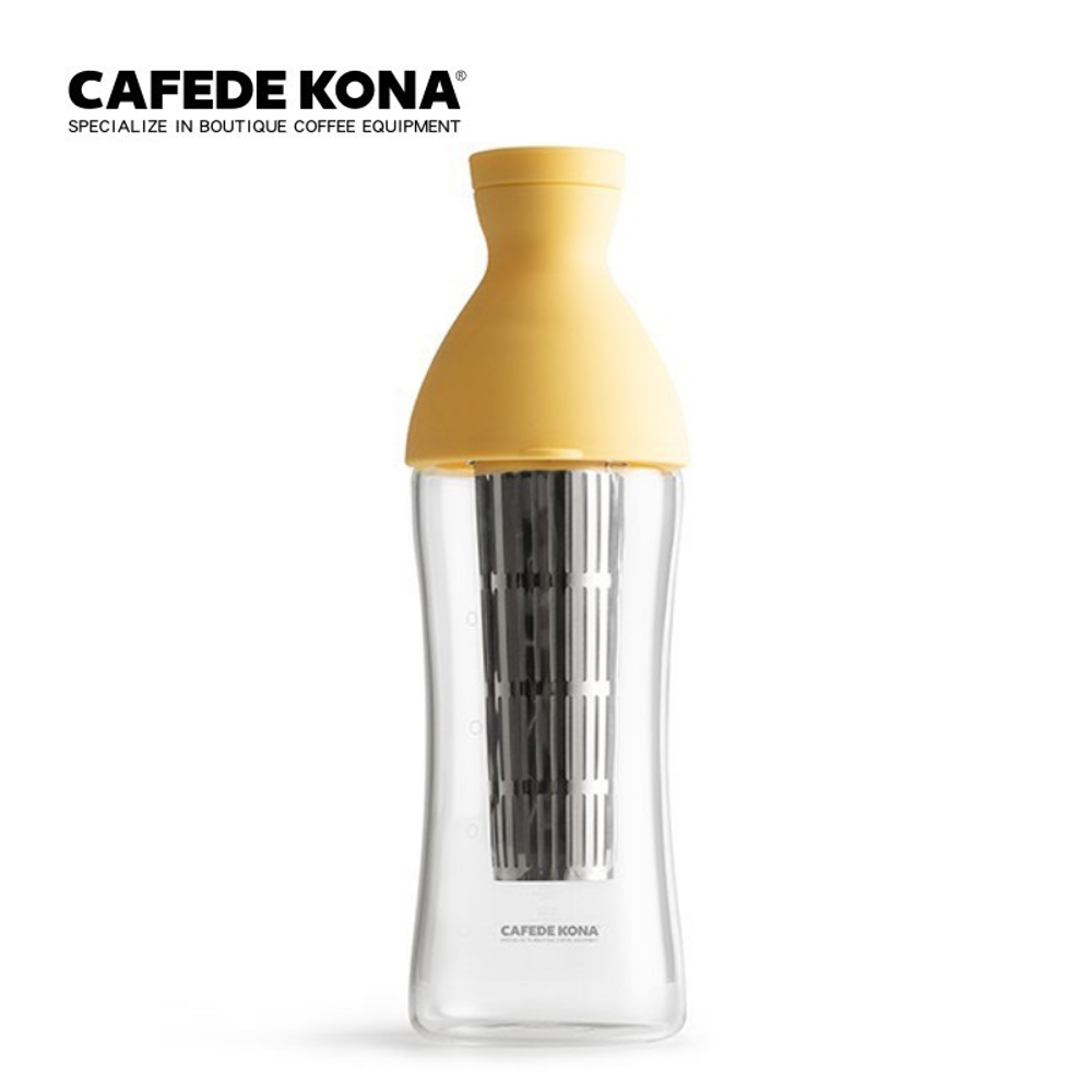 CAFEDE KONA 冷萃壺750ml(咖啡冷萃、冷泡壺、咖啡壺)-黃色