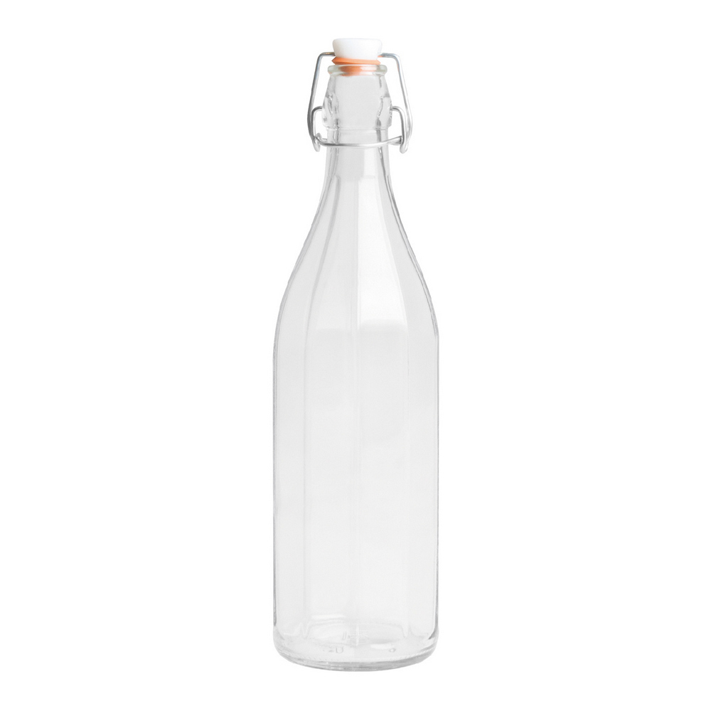 EXCELSA 扣式密封玻璃水瓶(直紋1L)