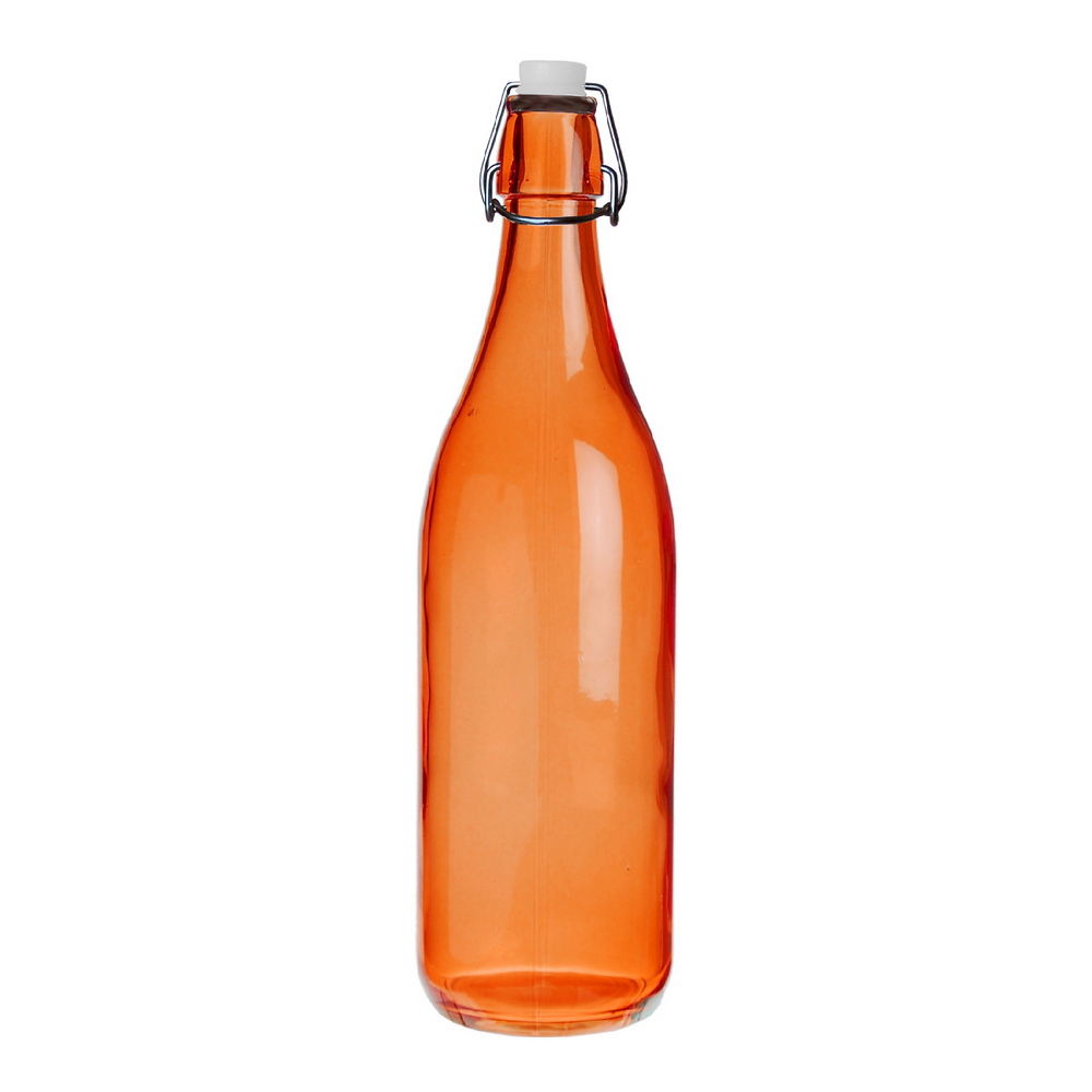 EXCELSA 扣式密封玻璃水瓶(橘1L)