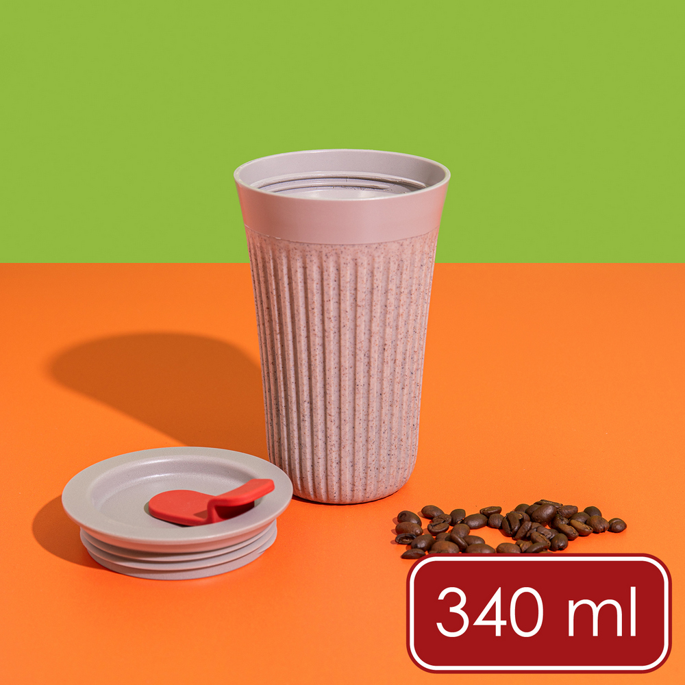 《La Cafetiere》TheBeanie環保隨行杯(迷霧櫻桃340ml)