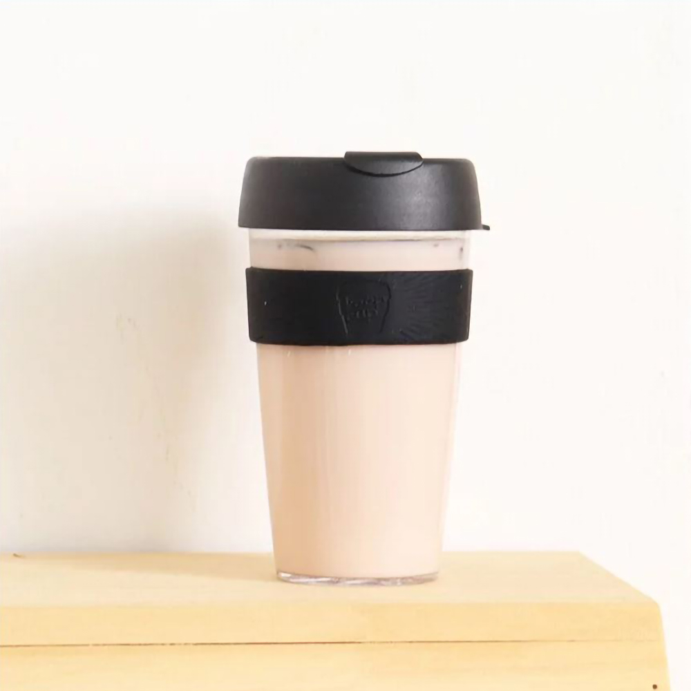 澳洲 KeepCup 隨身咖啡杯 晶透系列 L - 黑色幽默