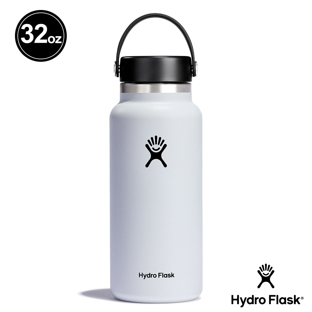 Hydro Flask 寬口霧面 32oz/946ml 不鏽鋼保溫瓶 經典白
