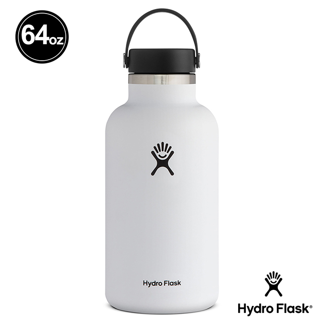 Hydro Flask 寬口霧面 64oz/1900ml 不鏽鋼保溫瓶 經典白