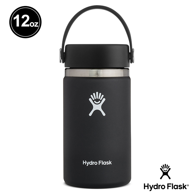 Hydro Flask 寬口霧面 12oz/355ml 不鏽鋼保溫瓶 時尚黑