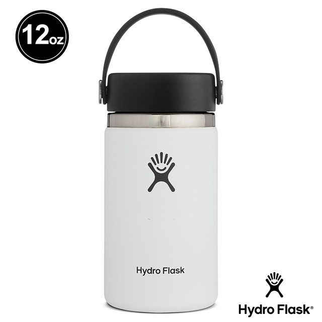 Hydro Flask 寬口霧面 12oz/355ml 不鏽鋼保溫瓶 經典白