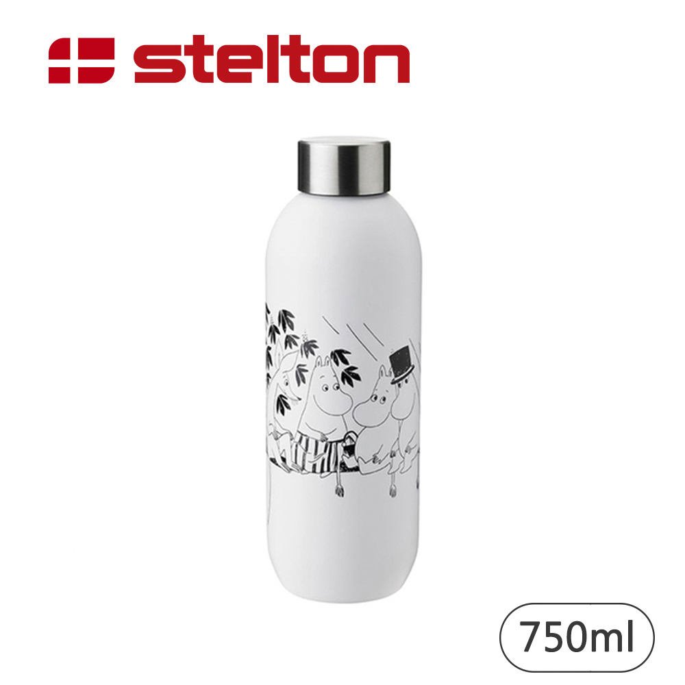 【Stelton】嚕嚕米 Moomin x Keep Cool保溫隨身瓶-白色-750ml
