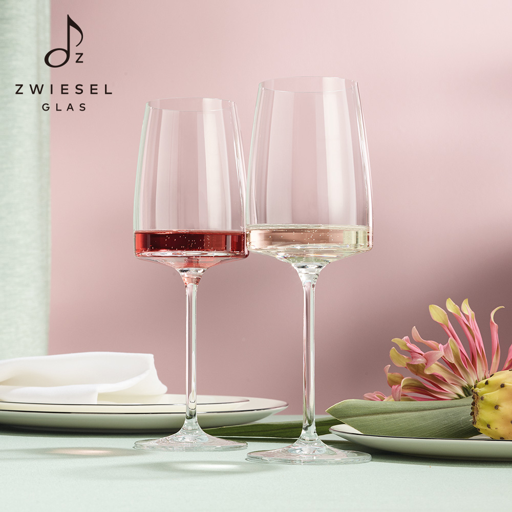 德國蔡司酒杯Zwiesel Glas Sensa紅白酒杯類手工363ml 2入禮盒組