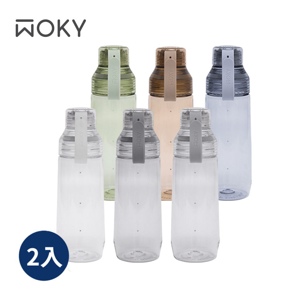 【WOKY 沃廚】ECOZEN 透明瓶600ml-2入組