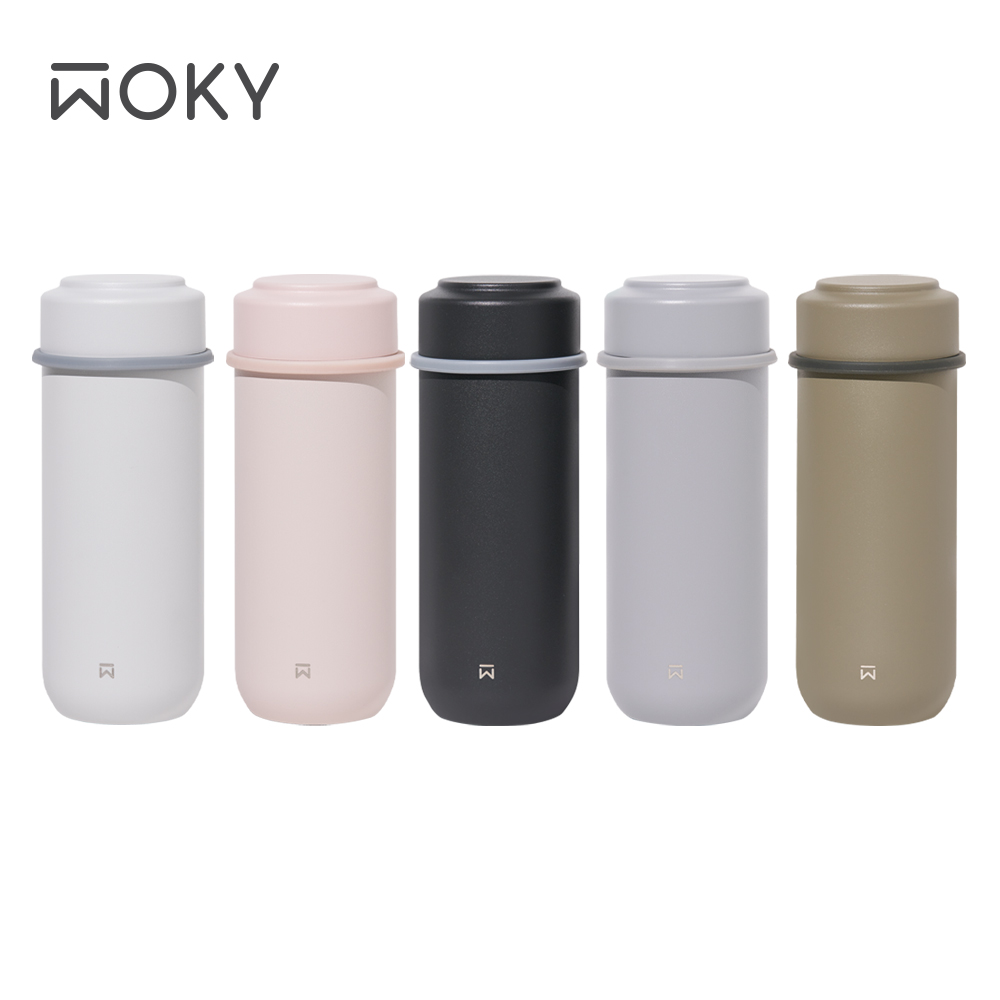 【WOKY 沃廚】輕量隨行陶瓷保溫瓶260ml(含濾網)