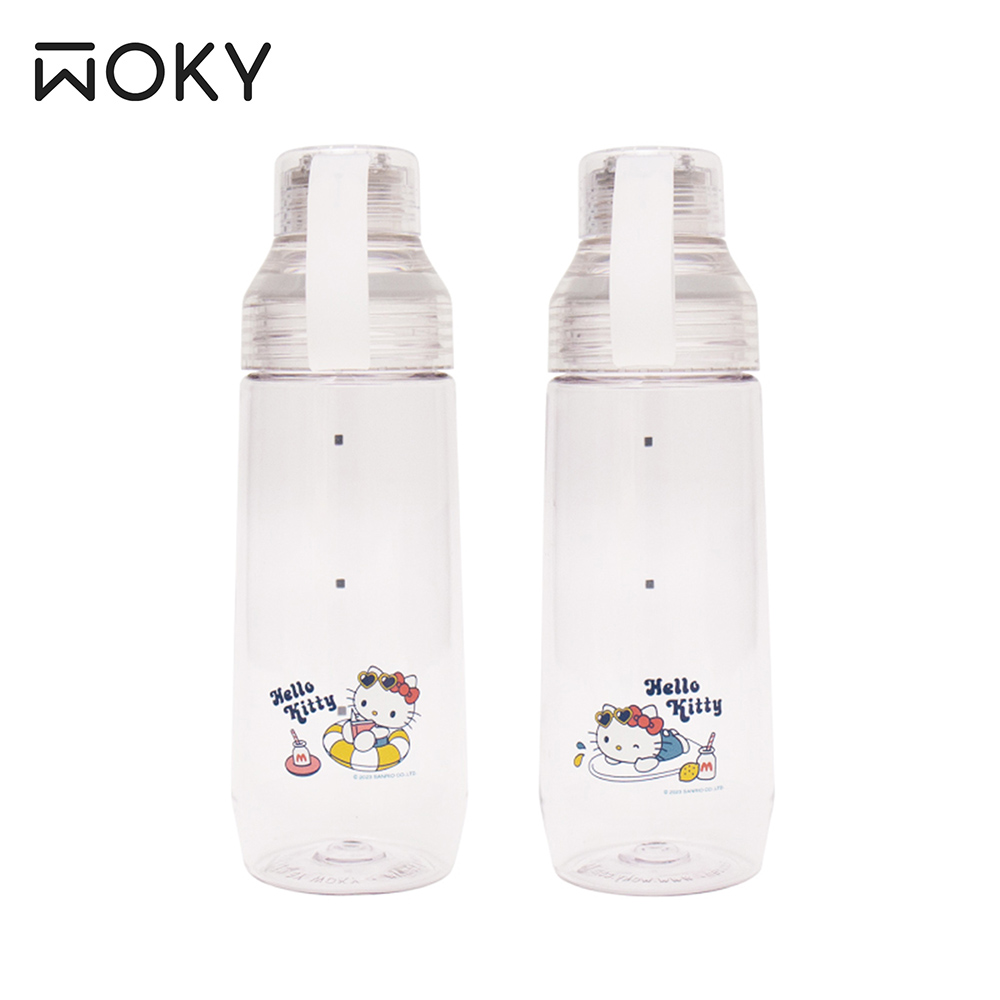 【WOKY 沃廚】三麗鷗聯名 ECOZEN® 透明瓶600ml