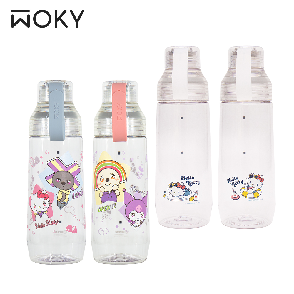 【WOKY 沃廚】三麗鷗聯名 ECOZEN® 透明瓶600ml