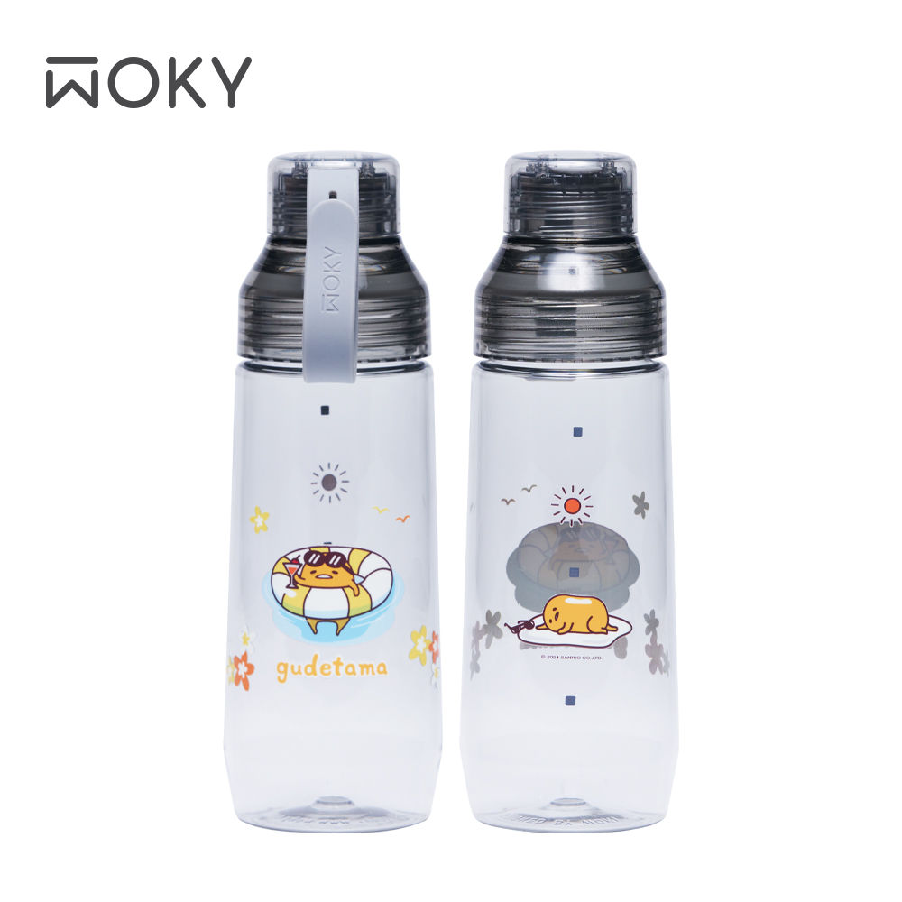 【WOKY 沃廚】三麗鷗聯名蛋黃哥-ECOZEN® 透明瓶600ml