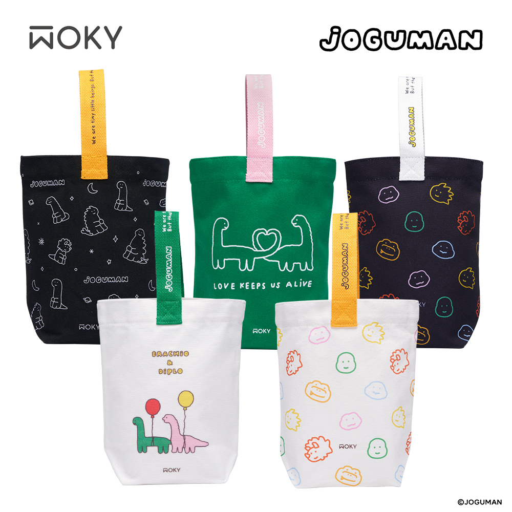 【WOKY 沃廚】Meets JOGUMAN 帆布手提隨行杯袋