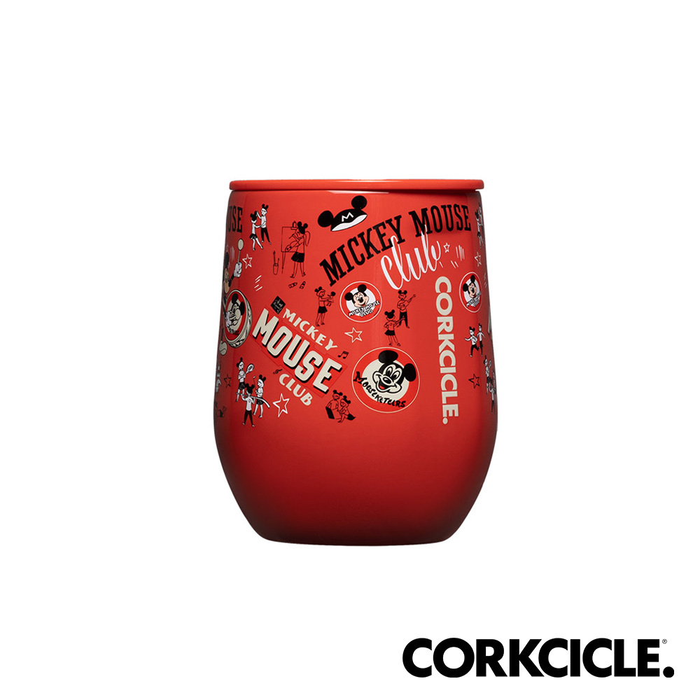 美國CORKCICLE 米老鼠俱樂部系列三層真空啜飲杯/保冰啤酒杯/保溫杯355ml-復古紅
