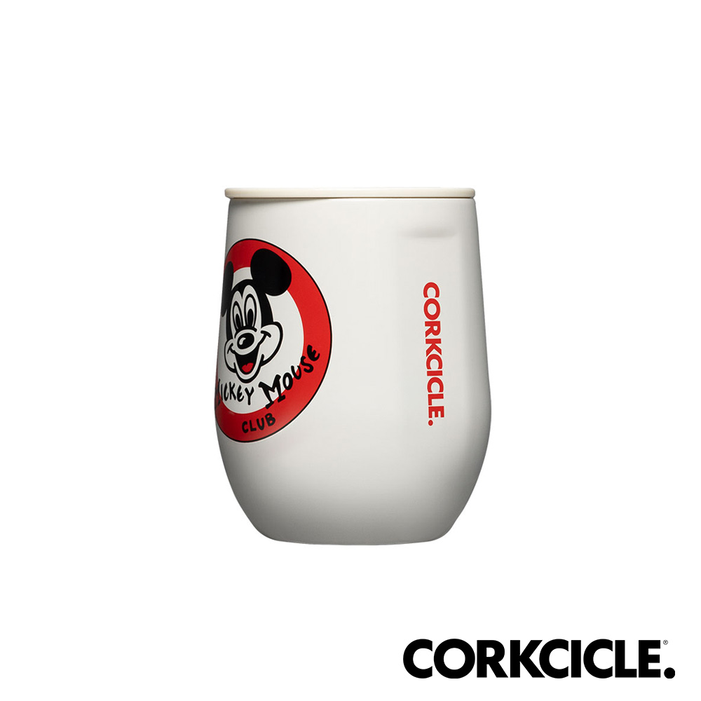 美國CORKCICLE 米老鼠俱樂部系列三層真空啜飲杯/保冰啤酒杯/保溫杯355ml-復古白