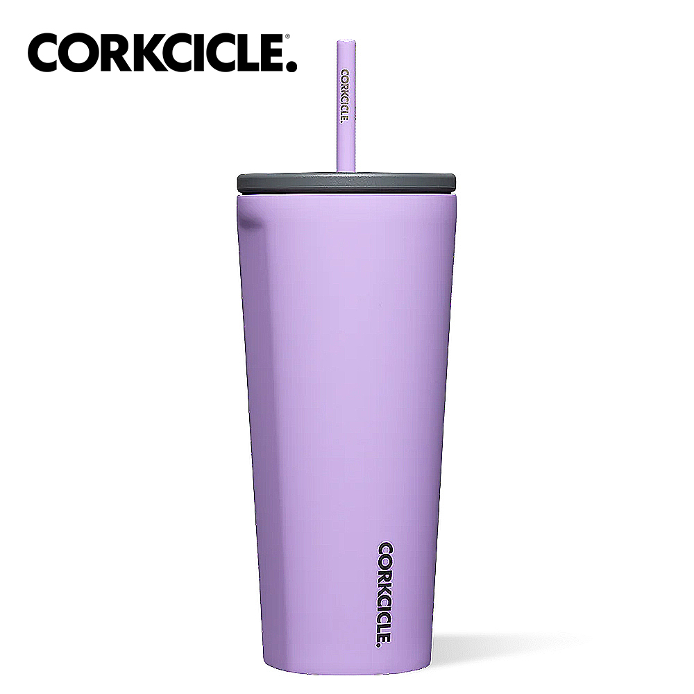 美國CORKCICLE 閃耀霓虹系列三層真空吸管杯/保溫隨行杯700ml-薰衣草紫