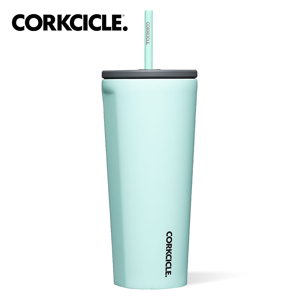 美國CORKCICLE 閃耀霓虹系列三層真空吸管杯/保溫隨行杯700ml-薄荷綠
