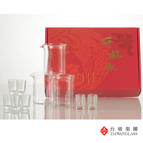 【臺灣玻璃】千杯少酒杯組 (15入/盒)