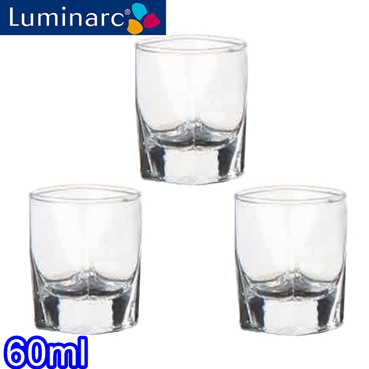 Luminarc司太寧系列厚底小方杯60cc-3入組