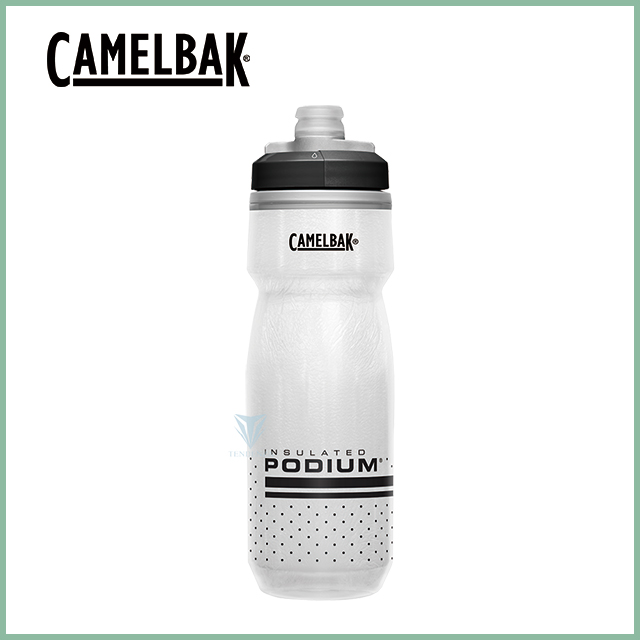 【美國CamelBak】CB1874101062 620ml Podium保冷噴射水瓶 白