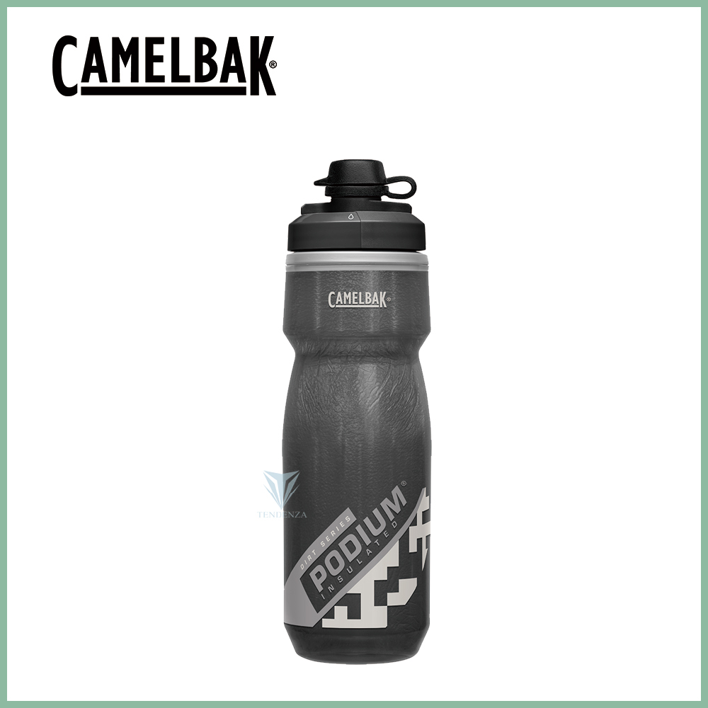 【美國CamelBak】CB1901001062 620ml Podium 保冷防塵噴射水瓶 黑