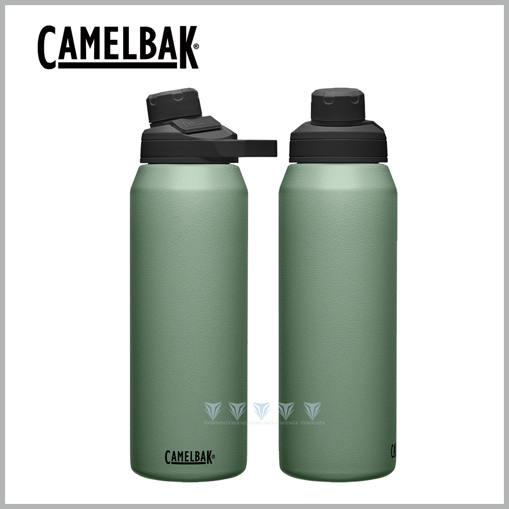 【美國CamelBak】CB1516303001 - 1000ml CHUTE MAG 戶外運動保冰/溫水瓶 灰綠