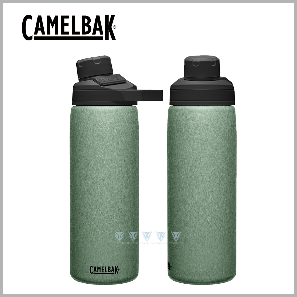 【美國CamelBak】CB1515303060 - 600ml CHUTE MAG 戶外運動保冰/溫水瓶 灰綠