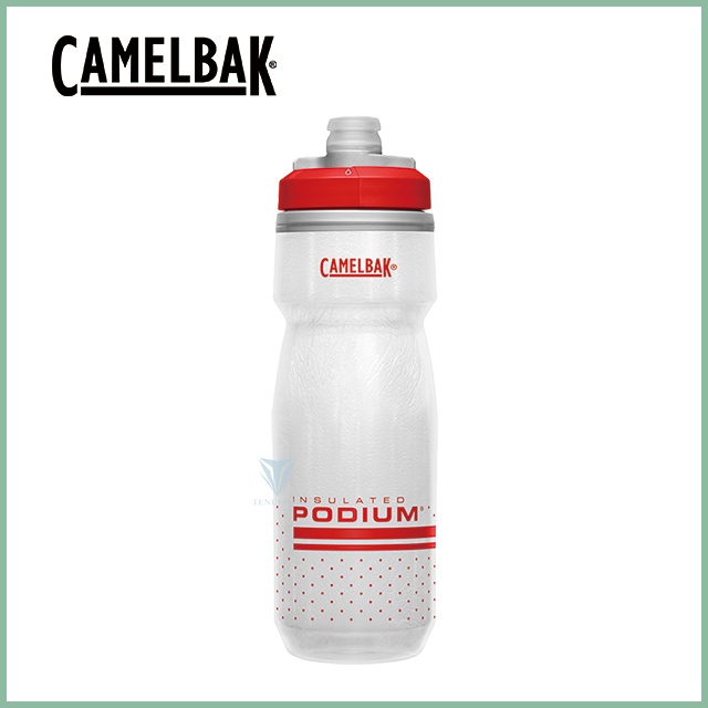 【美國CamelBak】CB1874605062 620ml Podium保冷噴射水瓶 紅