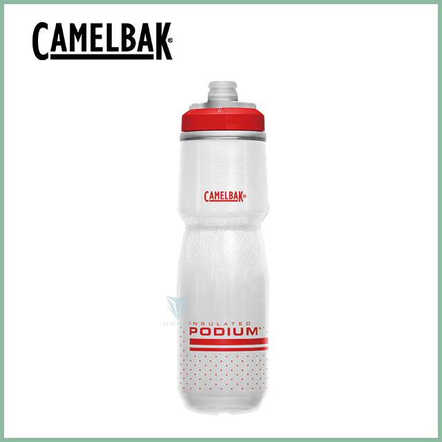 【美國CamelBak】CB1873605071 710ml Podium保冷噴射水瓶 紅