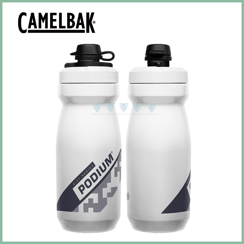 【美國CamelBak】CB1902101062 620ml Podium防塵噴射水瓶 白