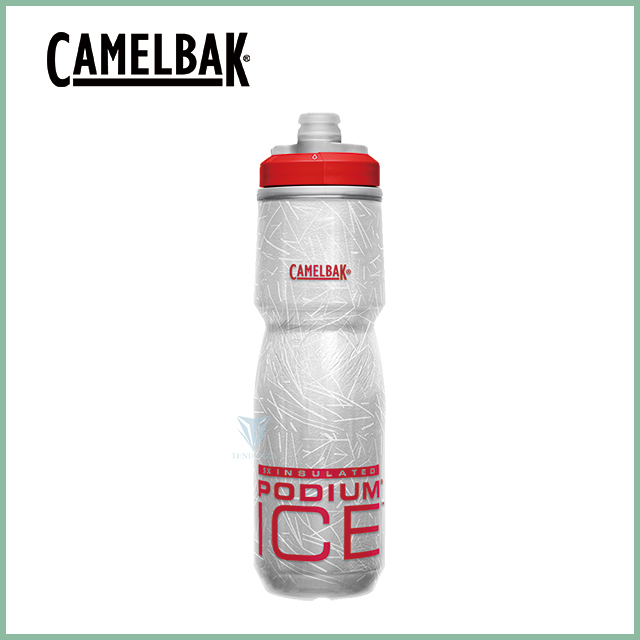 【美國CamelBak】CB1872602062 620ml Podium ice 5X酷冰保冷噴射水瓶 艷紅