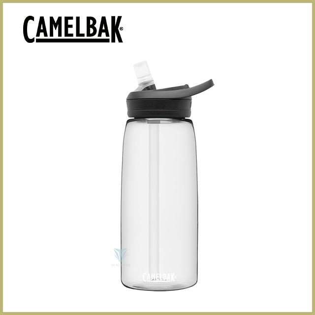 【美國CamelBak】1000ml eddy+多水吸管水瓶 晶透白