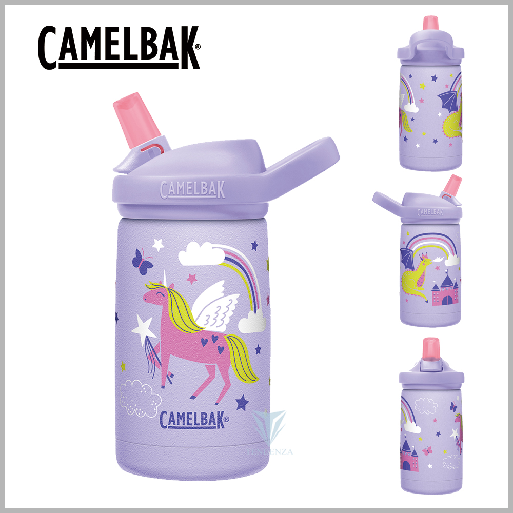 【美國CamelBak】350ml eddy+ kids兒童吸管不鏽鋼保溫瓶(保冰)-魔幻獨角獸