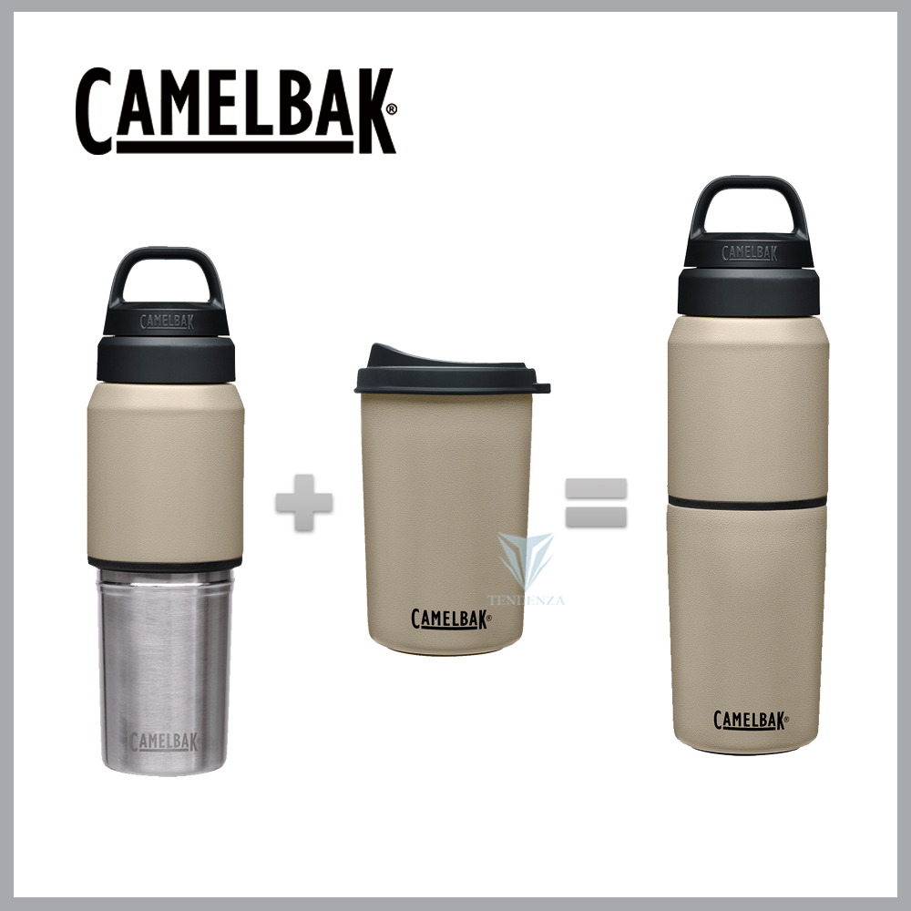 【美國CamelBak】500ml MultiBev 二合一不鏽鋼隨行保溫瓶(保冰)-淺沙漠