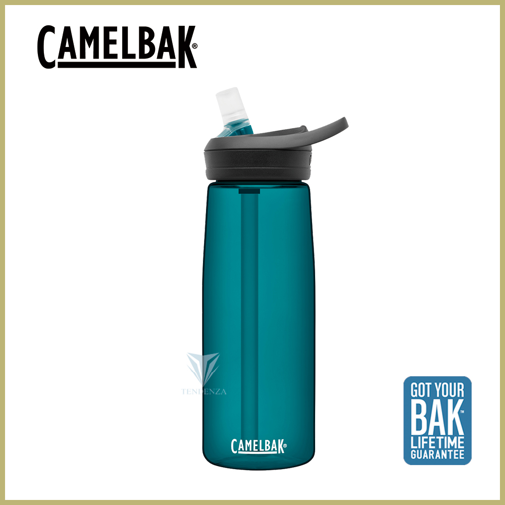 【美國CamelBak】750ml eddy+多水吸管水瓶 潟湖藍